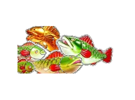 Fish Money Symbol showing a stake multiplier value in Big Bass Splash